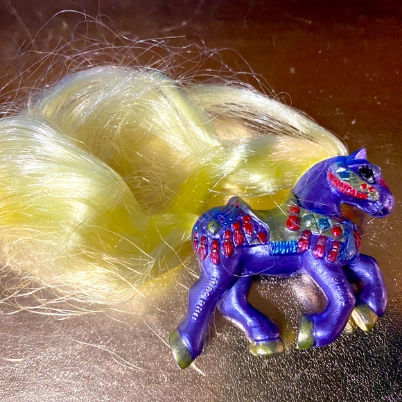 CARROUSEL LITTLE BEAUTIES VTG 1989 MINIATURE HORSE FIGURES W/LONG BRUSHABLE HAIR - Picture 6 of 10